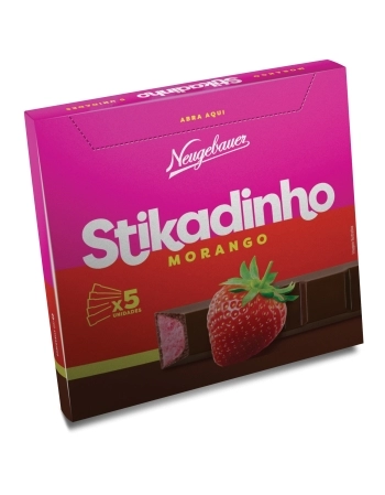 CHOCOLATE STIKADINHO MORANGO NEUGEBAUER 61G DISPLAY C/14UN