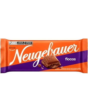 BARRA DE CHOCOLATE AO LEITE FLOCOS NEUGEBAUER 80G DISPLAY C/16UN