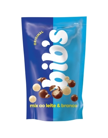 CHOCOLATE BIBS MIX AO LEITE E BRANCO POUCH NEUGEBAUER 120G