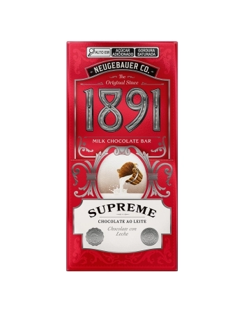CHOCOLATE TABLETE 1891 SUPREME LEITE NEUGEBAUER 45G DISPLAY C/10UN