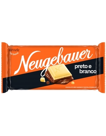 BARRA DE CHOCOLATE PRETO E BRANCO NEUGEBAUER 65G DISPLAY C/12UN