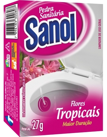 TQ PEDRA SANITARIA SANOL FLORES TROPICAIS 27G CX24