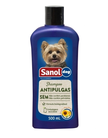 TQ SHAMPOO SANOL DOG ANTIPULGAS 500ML CX12