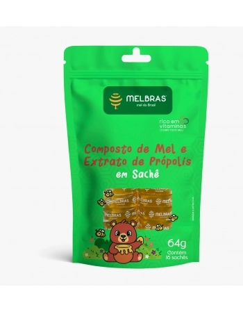 ME COMPOSTO DE MEL E EXTRATO DE PROPOLIS EM SACHE 64G CX24
