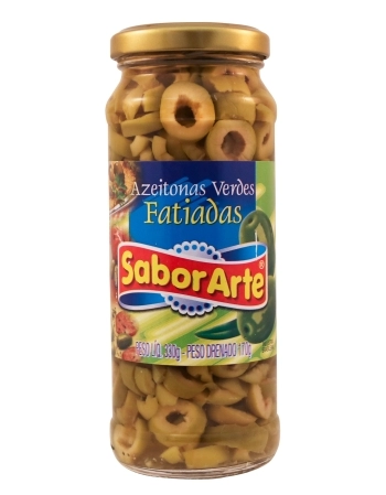 AZEITONA VERDE VIDRO FATIADA SABORARTE 170G