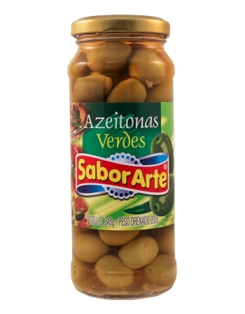 AZEITONA VERDE VIDRO INTEIRA SABORARTE 200G