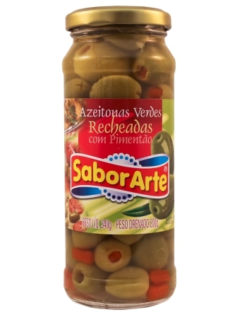 AZEITONA VERDE VIDRO RECHEADA SABORARTE 200G