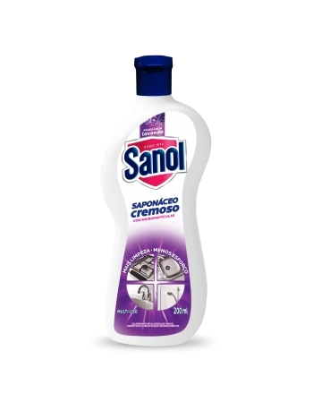 TQ SAPONACEO CREMOSO LAVANDA SANOL 200ML CX12