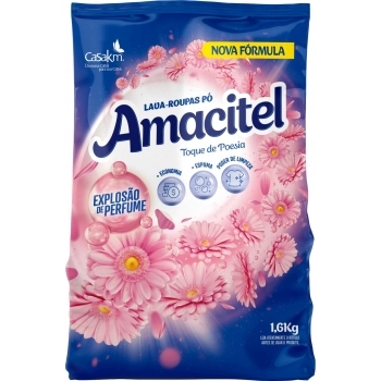 LAVA ROUPA EM PO AMACITEL TOQUE DE POESIA BAG CASAK&M 1,6KG