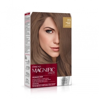 AM COLOR MAGNIFIC KIT COLORACAO 7.1 LOURO CINZA NATURAL CX6