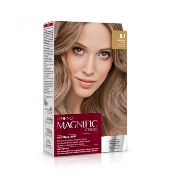 AM COLOR MAGNIFIC KIT COLORACAO 8.1 LOURO CINZA CLARO CX6