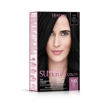 AM COLOR SUPERIA KIT COLORACAO S/ AMONIA 100 PRETO CX6