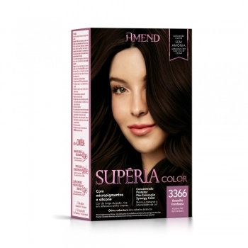 AM COLOR SUPERIA KIT COLORACAO S/ AMONIA 3366 VERMELHO FRAMBOESA CX6