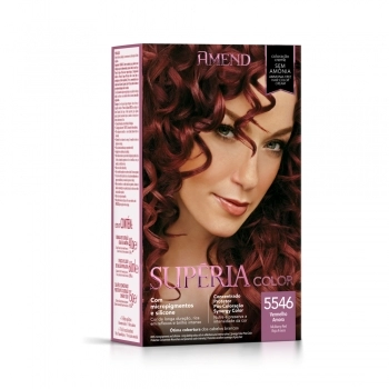 AM COLOR SUPERIA KIT COLORACAO S/ AMONIA 5546 VERMELHO AMORA CX6