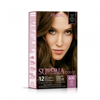 AM COLOR SUPERIA KIT COLORACAO S/ AMONIA 600 LOURO ESCURO CX6