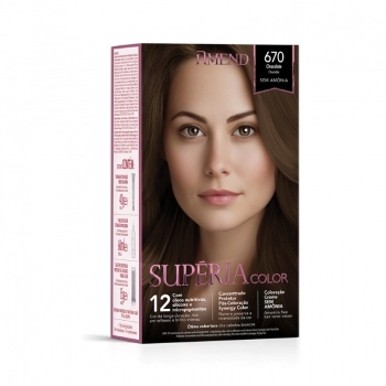 AM COLOR SUPERIA KIT COLORACAO S/ AMONIA 670 CHOCOLATE CX6