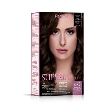 AM COLOR SUPERIA KIT COLORACAO S/ AMONIA 673 LOURO ESCURO MARROM DOURADO CX6