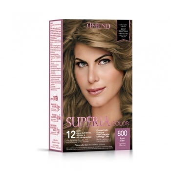 AM COLOR SUPERIA KIT COLORACAO S/ AMONIA 800 LOURO CLARO CX6