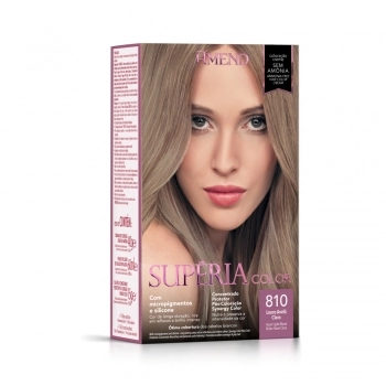 AM COLOR SUPERIA KIT COLORACAO S/ AMONIA 810 LOURO AVELA CLARO CX6