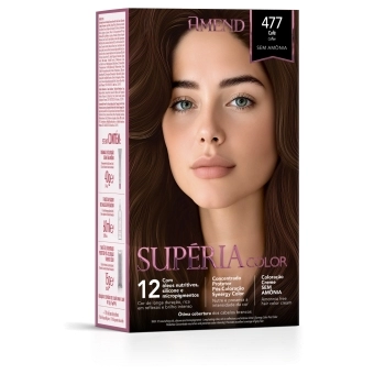 AM COLOR SUPERIA KIT COLORACAO S/ AMONIA 477 CAFE CX6