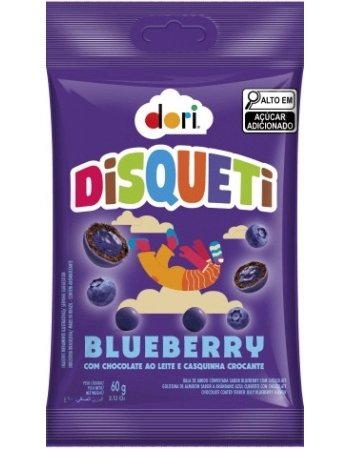 DISQUETI CHOCOLATE BLUEBERRY DORI 60G DISPLAY C/14UN