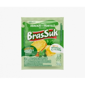 BR BRASSUK REFRESCO ABACAXI COM HORTELA 20G CX120 DP15
