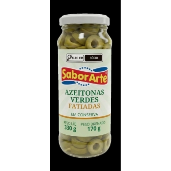 AZEITONA VERDE VIDRO FATIADA SABORARTE 170G