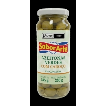 AZEITONA VERDE VIDRO INTEIRA SABORARTE 200G