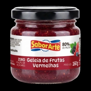 GELEIA ZERO FRUTAS VERMELHAS SABORARTE 160G