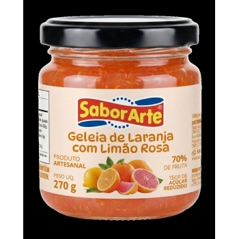 SA GELEIA LARANJA C/ LIMÃO ROSA 270G CX6 M3