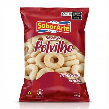 BISCOITO POLVILHO TRADICIONAL ARGOLA SABORARTE 80G