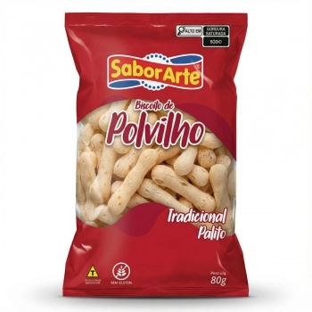 BISCOITO POLVILHO TRADICIONAL PALITO SABORARTE 80G