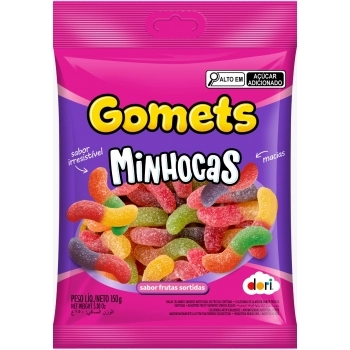 GOMA MINHOCA FRUTAS DORI 150G