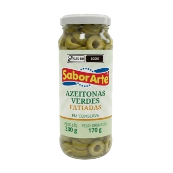 AZEITONA VERDE VIDRO FATIADA SABORARTE 170G