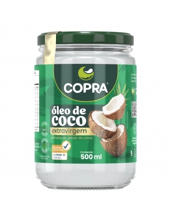ÓLEO DE COCO EXTRA VIRGEM VIDRO COPRA 500ML