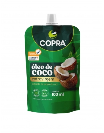 ÓLEO DE COCO EXTRA VIRGEM POUCH COPRA 100ML