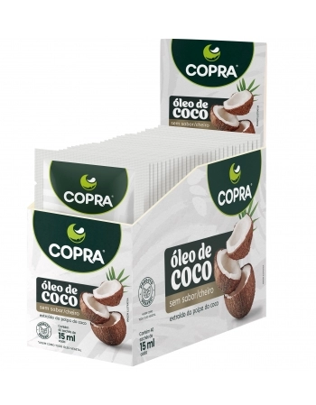 ÓLEO DE COCO SEM SABOR SACHÊ COPRA 15ML DISPLAY C/40UN