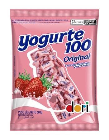 BALA YOGURTE100 MORANGO DORI 600G