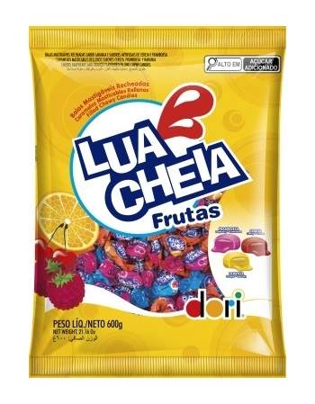 BALA LUA CHEIA FRUTAS DORI 600G