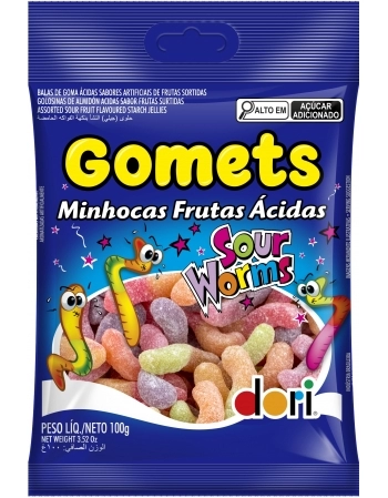 GOMA MINHOCA ÁCIDA DORI 100G
