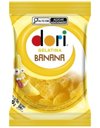 GELATINA BANANA MONOPORÇÃO DORI 13G DISPLAY C/12UN