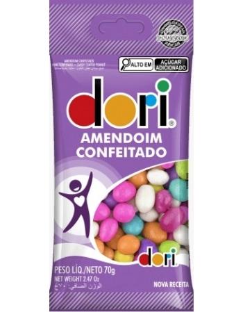 AMENDOIM COLORIDO DORI 70G