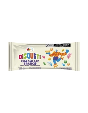 DISQUETI CHOCOLATE BRANCO DORI 40G DISPLAY C/18UN