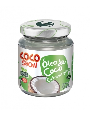 ÓLEO DE COCO EXTRA VIRGEM VIDRO COCO SHOW 200ML