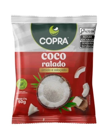 COCO RALADO FINO UMIDO E ADOÇADO COPRA 50G