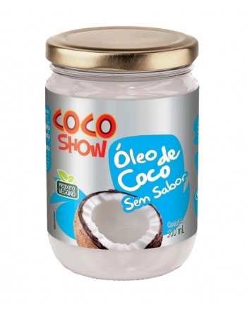 ÓLEO DE COCO SEM SABOR VIDRO COCO SHOW 500ML