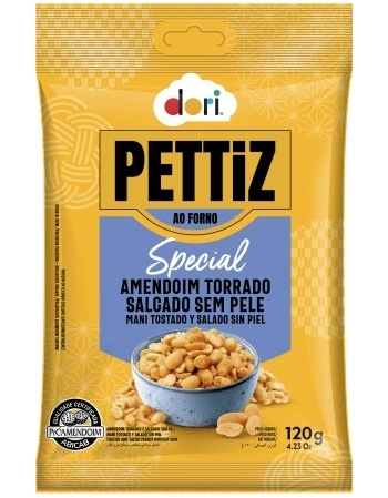 AMENDOIM PETTIZ SEM PELE DORI 120G