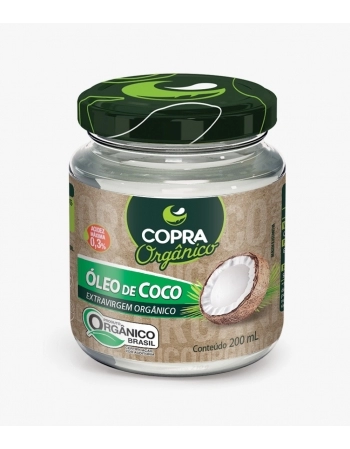 ÓLEO DE COCO EXTRA VIRGEM ORGANICO VIDRO COPRA 200ML