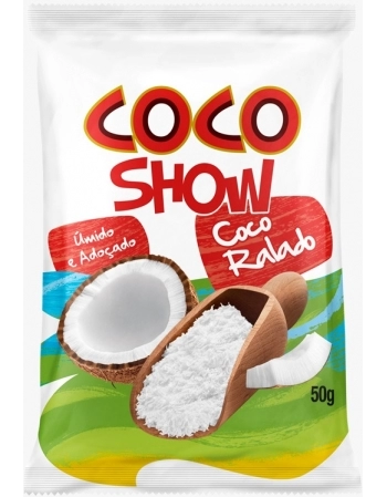 COCO RALADO FINO UMIDO E ADOÇADO COCO SHOW 50G