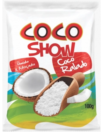 COCO RALADO FINO UMIDO E ADOÇADO COCO SHOW 100G
